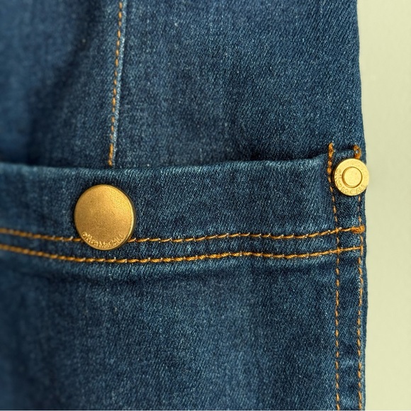 Alice McCall Revolve On and Off Jean Denim Mini Dress US 6 Stretch Square Neck - Picture 8 of 16